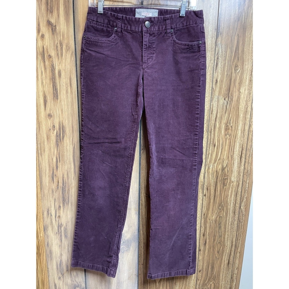 J Crew Womens Pants Purple Fine whale Corduroy Bootcut jeans size 28‎ R